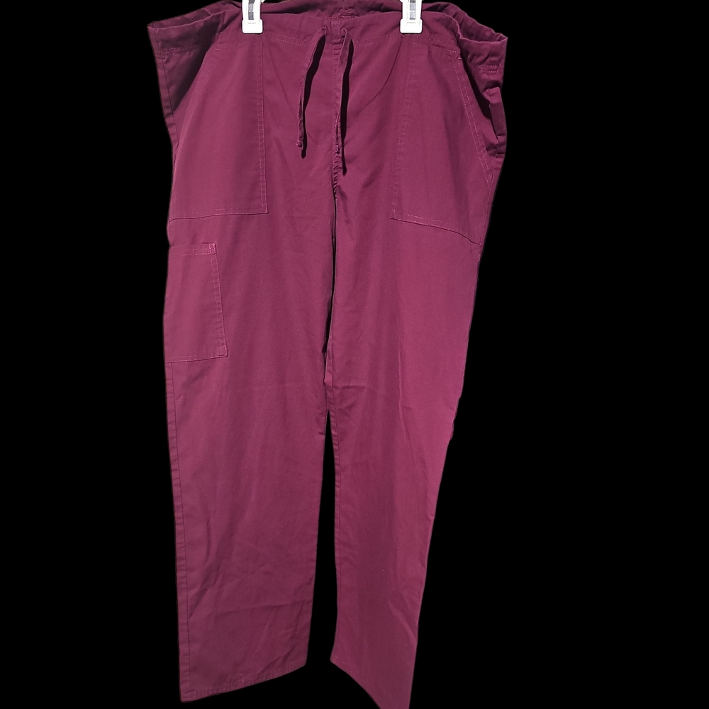 Scrubstar Womens Dark‎ Red Medical Scrub Cargo Pants